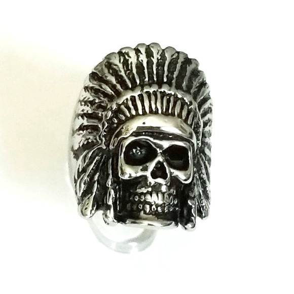 New stainless steel tribal skull ring‎ 11 - Picture 1 of 3